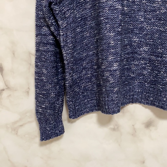 Susina Marled Blue Knit Crewneck Pullover Sweater - Picture 5 of 9
